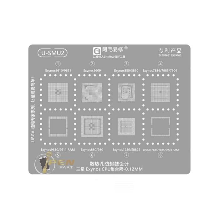 Plat Cetakan U-SMU2 Exynos850 Exynos 7904 850 9609 Original Amaoe BGA