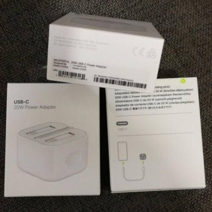 Charger iPhone Adapter 20W USB C UK Kaki 3 Fast Charging Original 100%