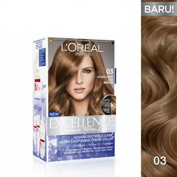 Terbaru Loreal Paris Excellence Fashion Ultra Light 03 Ash Brown Ready