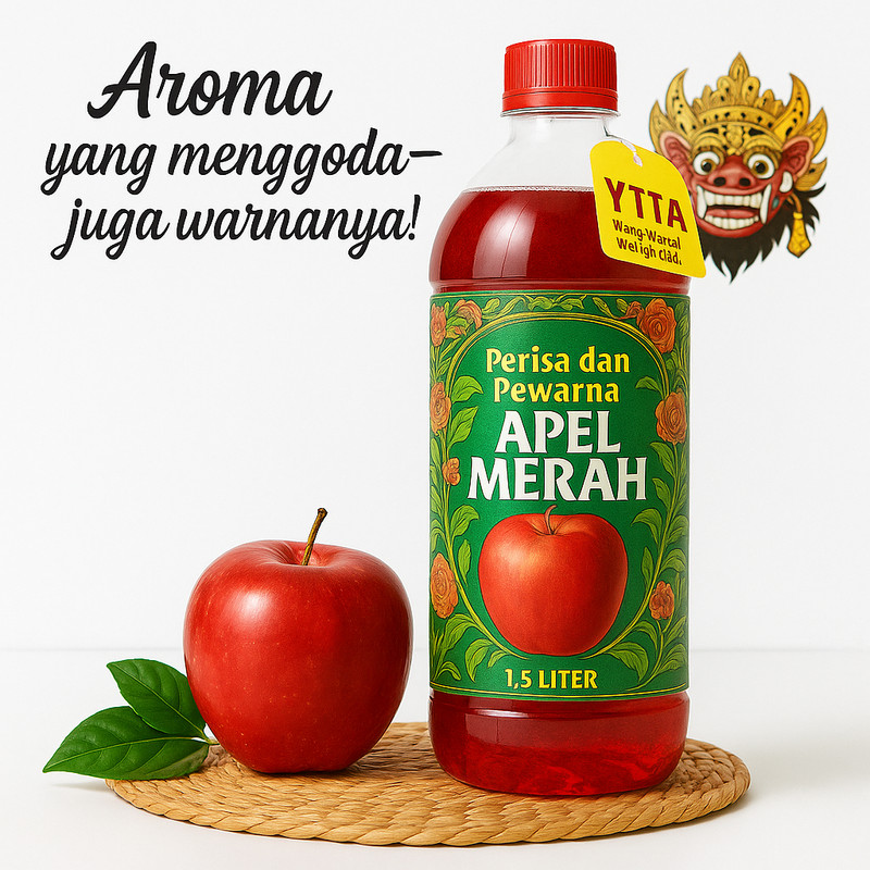 

[1,5 Liter] Perisa & Pewarna Apel Merah – Aroma Menggoda, Warna Memikat!