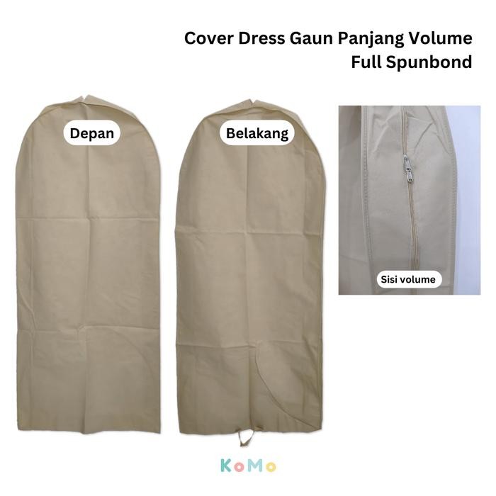 BEST SELLER COVER DRESS GAUN PENGANTIN COVER DRESS PANJANG VOLUME FULL SPUNBOND TEMPAT PENYIMPANAN