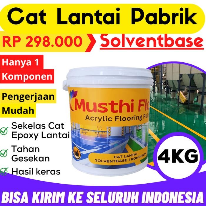 BEST SELLER Cat Lantai Pabrik Cat Lantai Gudang Solventbase Sekelas Epoxy 5Kg