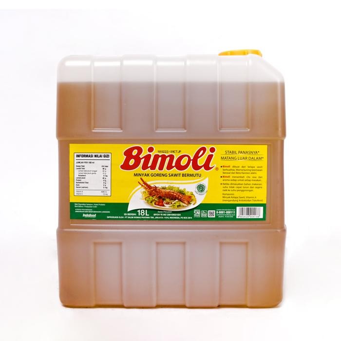 

Paket Minyak 1 - Minyak Goreng Bimoli 18 Liter x 5 Jerigen [best seller]