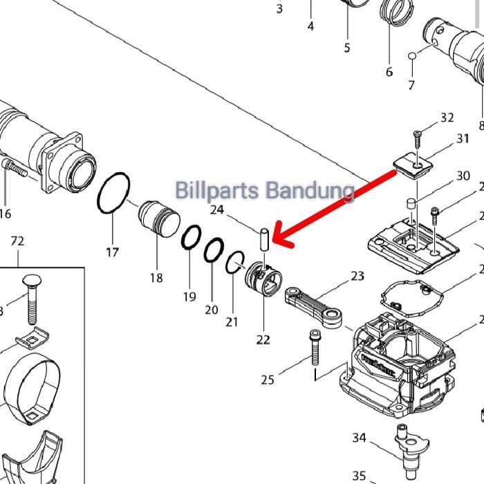 *****] as pin piston MT860 jack hammer MT 860 maktec demolotion bobok beton