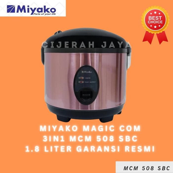 *****] MIYAKO RICE COOKER 1.8 LITER MCM508 MCM 508 SBC 508SBC / MAGIC COM RICE COOKER MIYAKO 508SBC