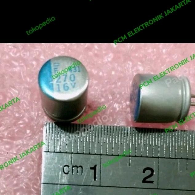 Solid Capacitor Kapasitor Elco Elko 270Uf 16V 270 Uf 16Volt 16 Volt