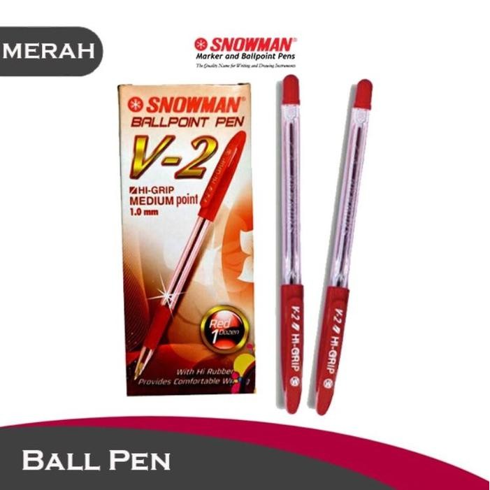 

FLASH SALE (12PCS) PEN / PULPEN / BOLPEN SNOWMAN V2 MEDIUM 1.0MM - HITAM