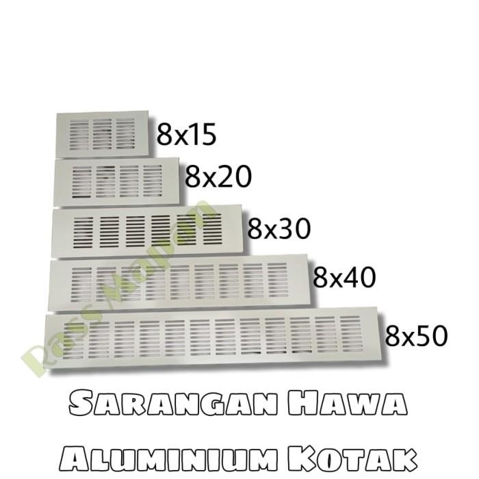 [Allthebest] Sarangan Lubang Hawa Ventilasi Aluminium Angin Kotak Lemari R
