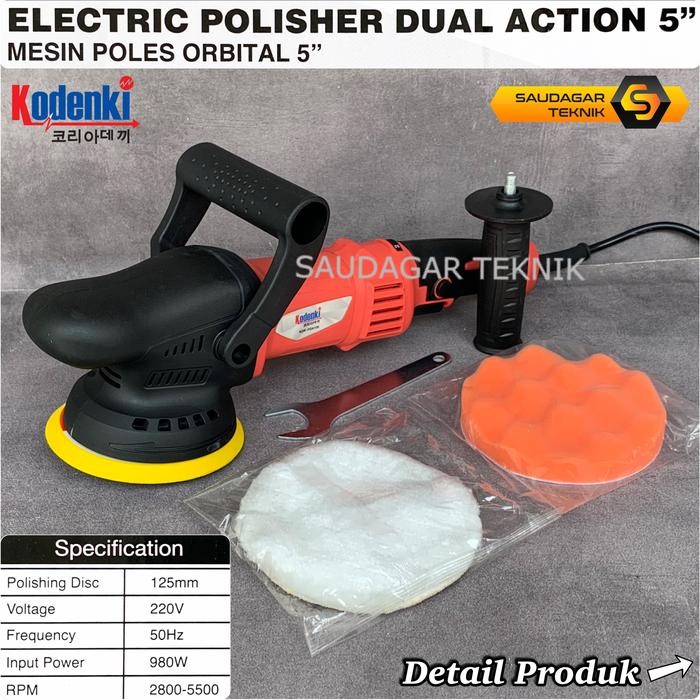Mesin Poles Mobil Dual Action Variable Speed Polisher 5" Dual Action