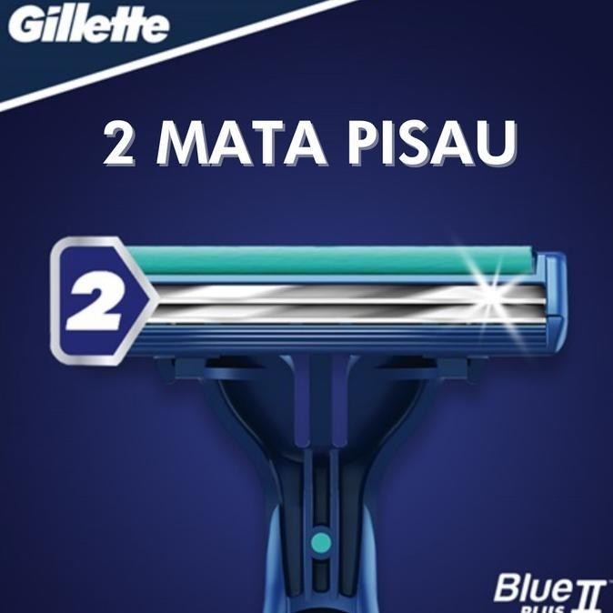 Gillette Blue 2 Alat Cukur Kumis dan Jenggot isi 24 Pcs