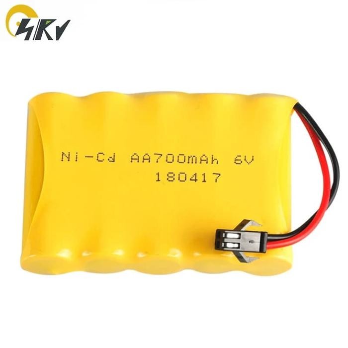 Baterai Recharge 6V 700Mah Ni-Cd Nicd Nicad For Rc Car Support Arduino