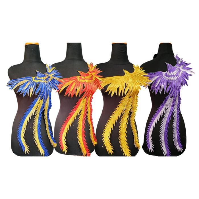 Renda Bordir Burung Rajawali Untuk Kebaya Gaun Pengantin Gamis