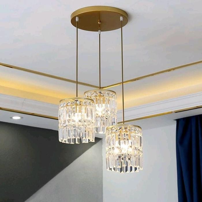 Lampu Gantung Cristal Minimalis Modern Aesthetic lampu hias Gantung Ruang tamu
