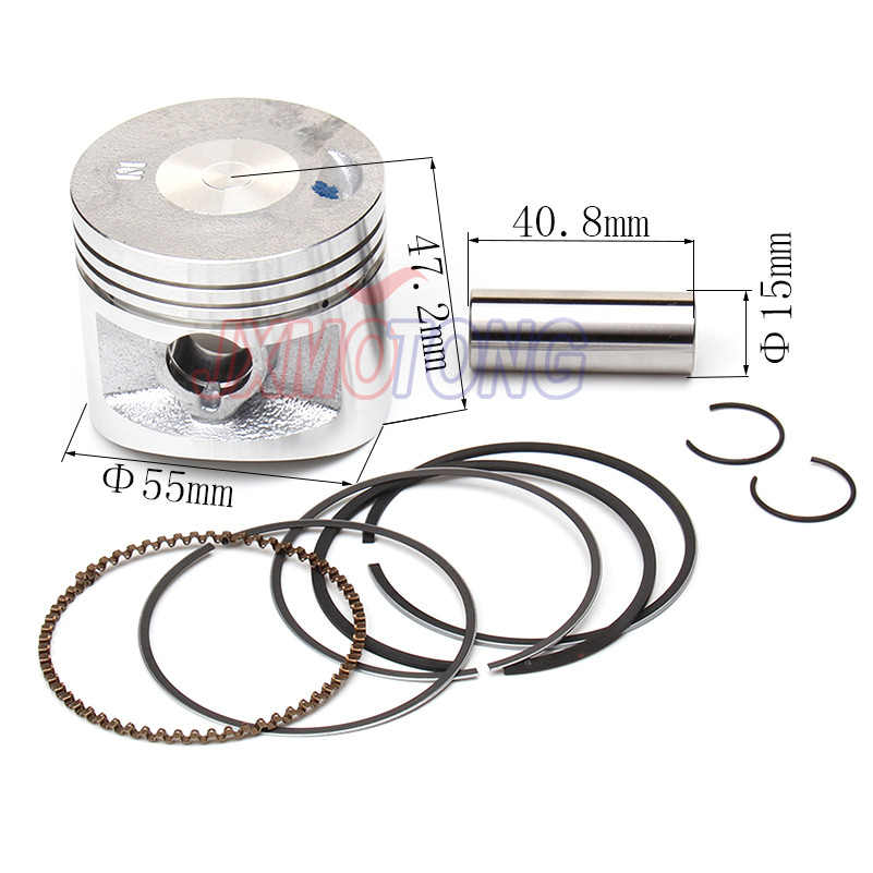 LIFAN 140cc Engine parts LF140 Piston Kit 55mm Piston 15mm Pin Piston