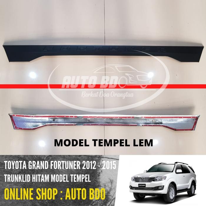 Trunk Lid Trunklid Grand Fortuner 2012 - 2015 Hitam