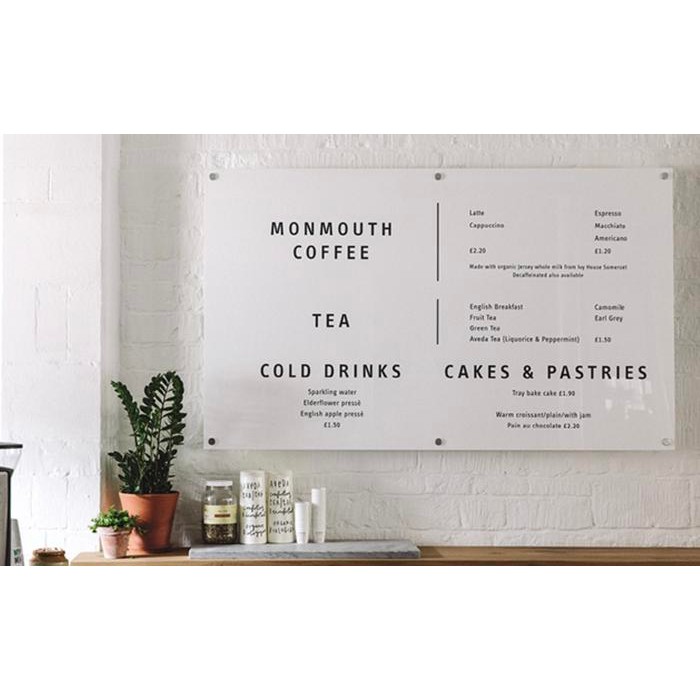 

Menu Board Acrylic Papan Menu Akrilik Printed Menu Sign Board