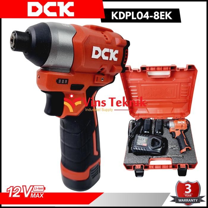 Mesin bor obeng cordless 12V Impact driver KDPL04-8 DCK KDPL04-8EK