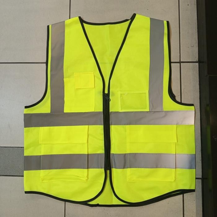 Rompi Safety / Rompi Bahan liester / Rompi Safety hijau tua