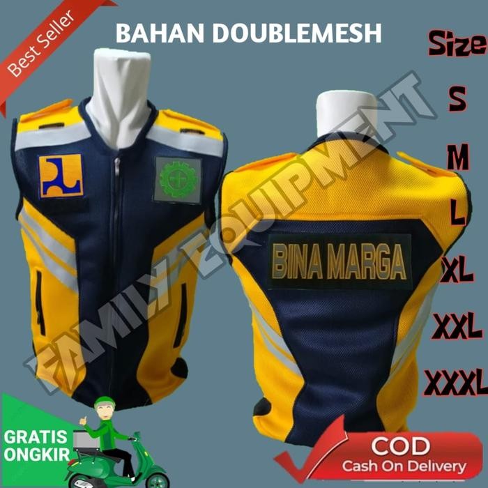 Rompi Bina marga/ Rompi lapangan Terbaru Rompi PUPR vest xl