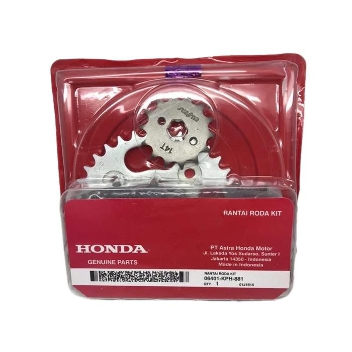 Gw- Gear Set+Rantai 1Set Uk 35T, 14T Honda Kharisma, Kirana, Supra X 125 Kode Part Kph/Ktl Gir Motor