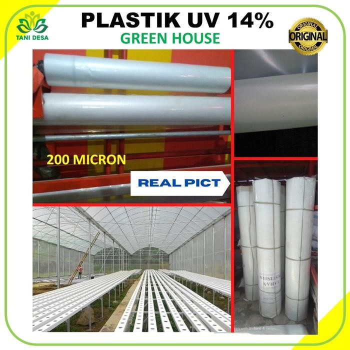 PREMIUM Plastik UV Green House 6 Meter x 10 meter 250 micron 14%
