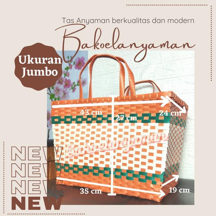 PREMIUM Tas Keranjang Anyaman/Tas Souvenir/Tas Belanja/Hampers/Keranjang