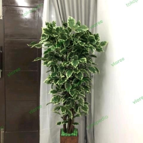 PREMIUM Tanaman hias artificial besar 170cm Sinfu Pohon Bunga plastik Tinggi