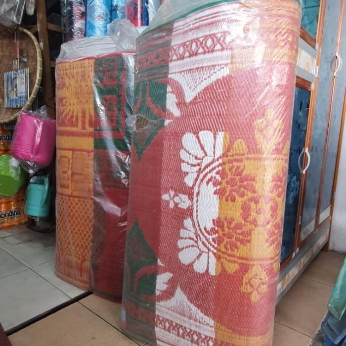 PREMIUM Tikar plastik anyaman 3x6 bis keliling cap gunung