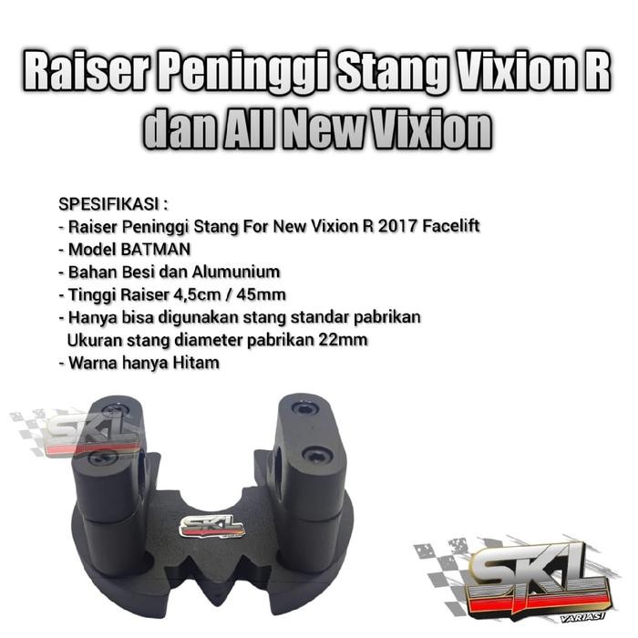 PREMIUM Raiser Stang New Vixion R 2017 / Peninggi Stang New Vixion