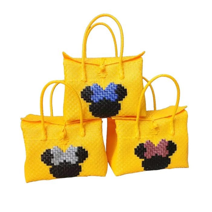 PREMIUM TAS ANYAMAN MODEL KOPER KARAKTER KARTUN TOTEBAG TOTE TAS ANYAMAN PLASTIK WANITA SIZE XL