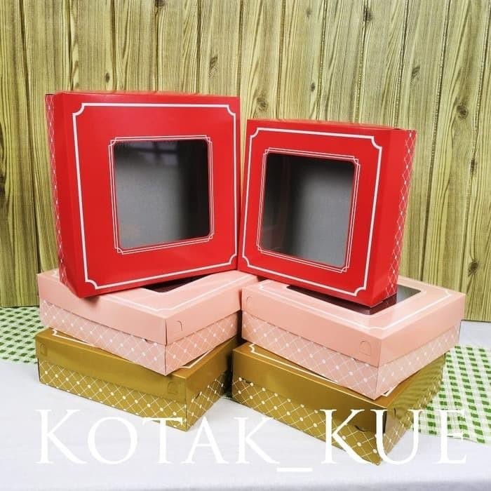 (Expert) Kotak/Dus/Kardus/Box Kue lapis 25x25x7,8 untuk Bolu, Bakpau