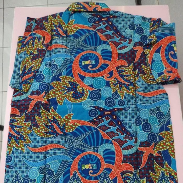 (Expert) SERAGAM SEKOLAH BATIK BIRU LENGAN PENDEK