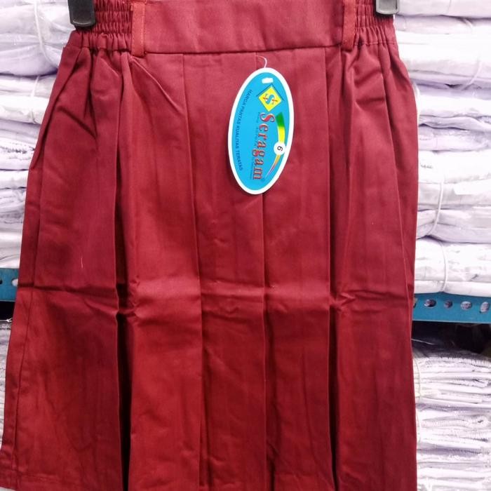 (Expert) Rok seragam SD pendek warna merah, putih merk SERAGAM
