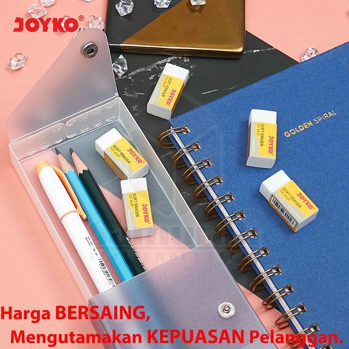 

Penghapus Pensil Joyko B 40 Kecil isi 40 Pcs / Eraser B40 BL Hitam / Stip Pencil B40 P Putih Hitam (