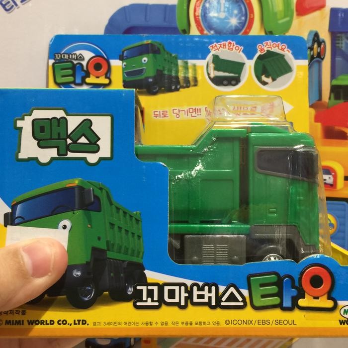 TAYO GREEN DUMP TRUCK DIECAST ORIGINAL ICONIX KOREA