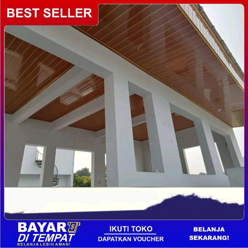FREE ONGKIR PLAFON PVC PER METER TERIMA TERPASANG BISA COD