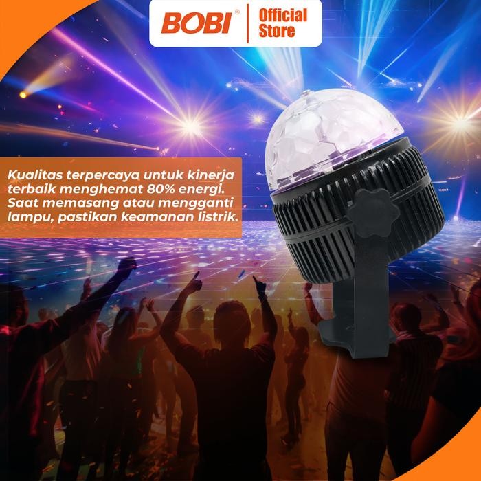 LAMPU DISCO PUTAR - ROTATING LAMP PARTY LIGHT LED - LAMPU DISCO LED FULL COLOR