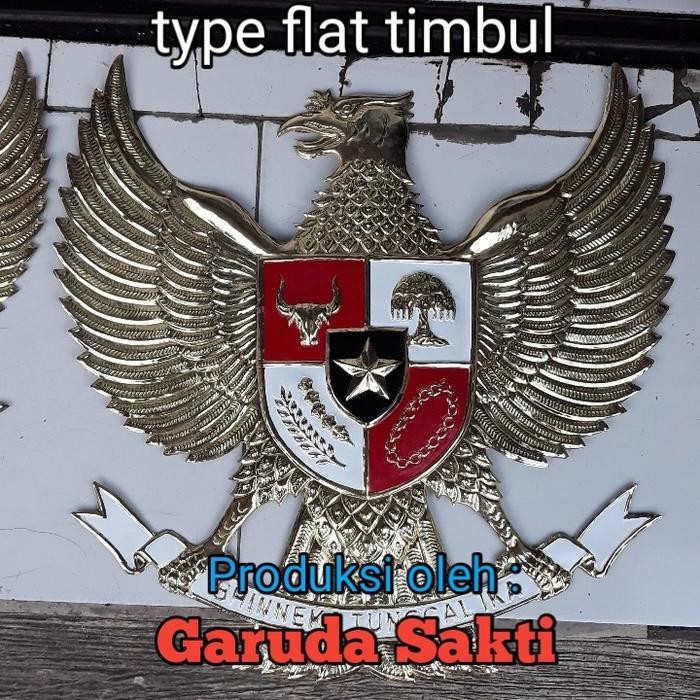 LAMBANG GARUDA KUNINGAN FLAT TIMBUL 60 CM