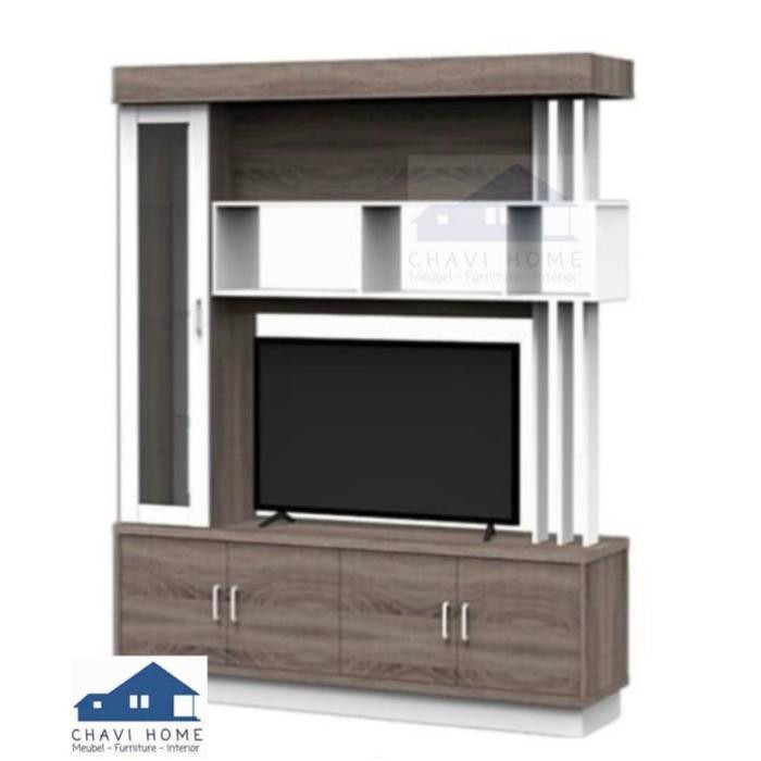 PARTISI RUANGAN PENYEKAT RUANGAN 2 SISI MEJA TV SERBAGUNA MINIMALIS