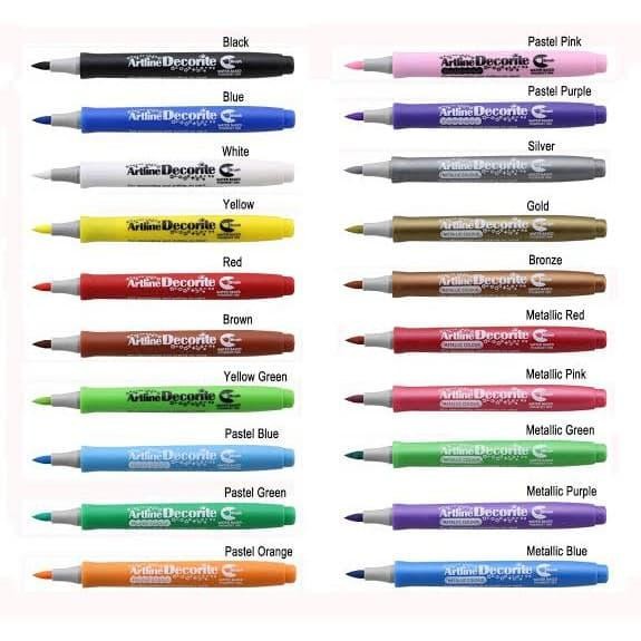 

Artline Decorite Brush Lettering Marker Set 12 Warna Edf-F/12W