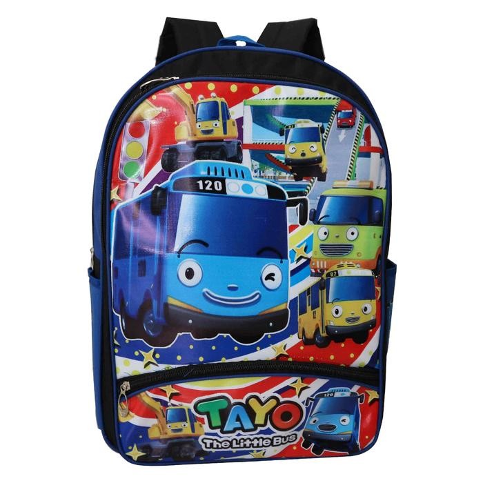 Tas Ransel Backpack Anak Laki Laki TK SD Gambar Tayo Biru Murah Bagus