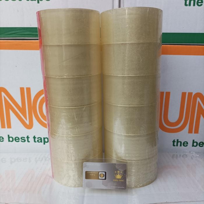 

TERLARIS! Lakban Bening 12 roll Free 1 Logam Mulia