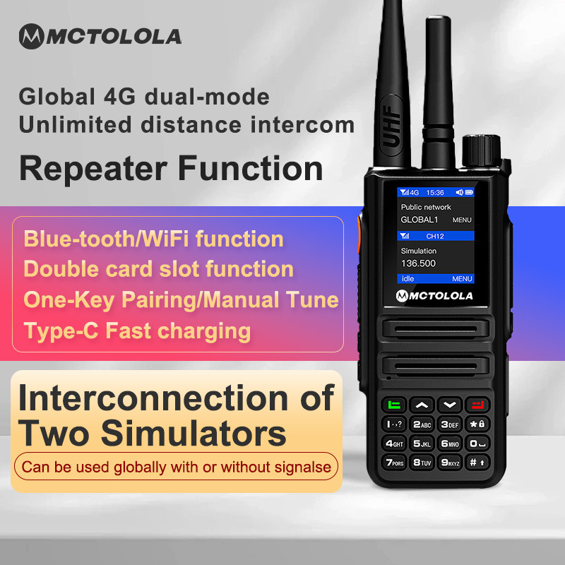 Motolola Zello Android 2G 4G Network Radio Long Range Analog Vhf/Uhf Two Mode Radios Walkie Talkie