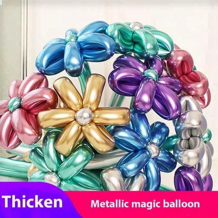 (Allthebest) Balon Latex TWIST CHROME