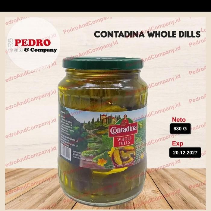 

Contadina whole dills pickled cucumber timun acar 680 gram