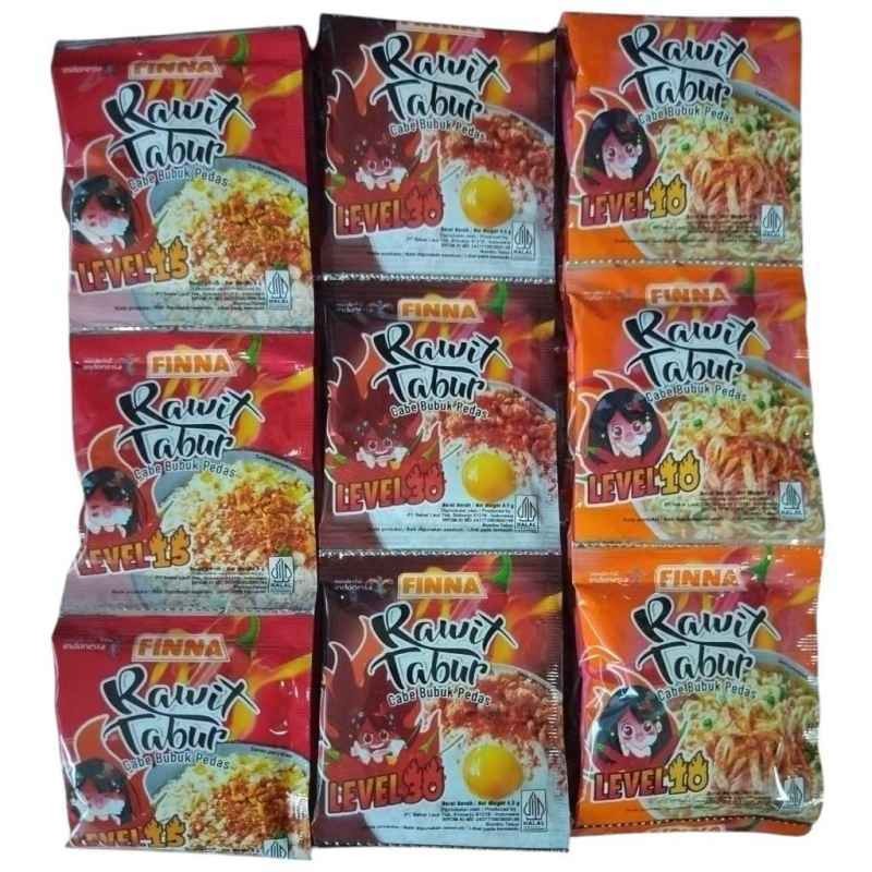 

rawit tabur finna level 10,15,30,renceng 12sachet