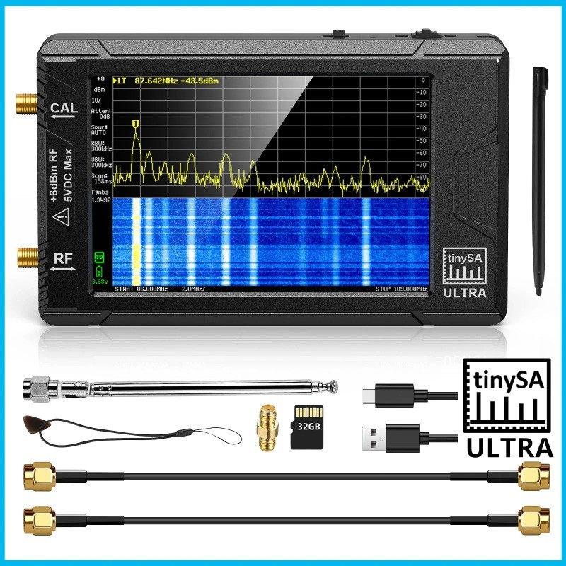 Tinysa Handheld Spectrum Analyzer 2.8" Touch Screen Tiny Spectrum Analyzer Input Frequency Range: