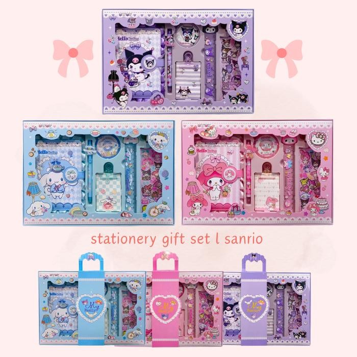 

Stationery gift set box sanrio kuromi cinnamoroll melody kado ultah