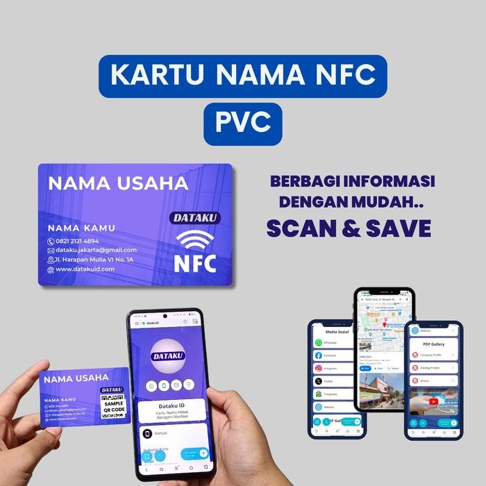 

Cetak Kartu Nama NFC PVC / Smart Card / Kartu Nama Digital