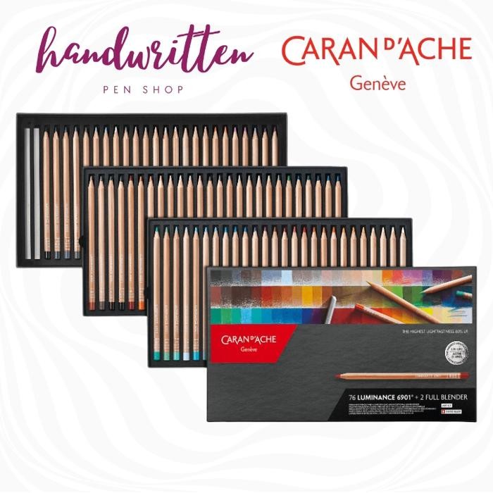 

CARAN DACHE Luminance 6901 Color Pencil Box Of 76 Colors + 2 Full Blender / Pensil Warna Caran